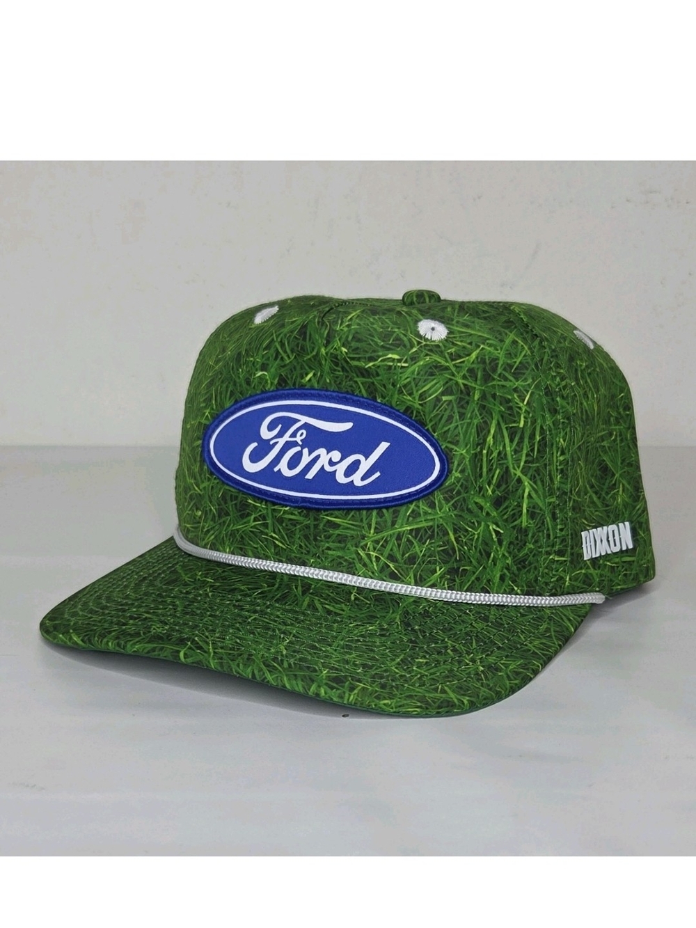 Dixxon Flannel Co Ford Snapback Hat OSFM Green Grass Print Rope Trucker Cap EUC